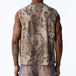 Custom Sublimation Solid Printed Knitted Sleeveless Loose Fit Plus Size Breathable Anti-Pilling Quick Dry Sporty Gym Tank <b>Top</b> - Product Image 5