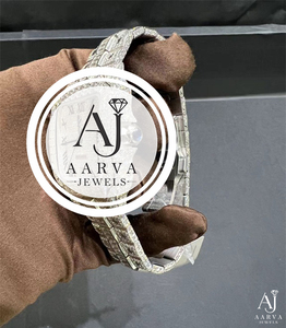 Reloj mecánico con incrustaciones de diamantes, esfera redonda en tono plateado, reloj de pulsera con números romanos, joyería de moda - Product Image 2
