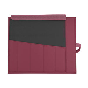 Étui court en cuir à fermeture à glissière, en promotion |   Organisateur d'outils en cuir de vache véritable |   Porte-accessoires de toilettage compact 11 x 13,5 cm - Product Image 3