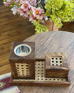 Brûleur Bakhoor moderne fabriqué à la main avec incrustation de nacre idéal pour la décoration de mariage arabe Eid Ramadan - Product Image 3