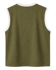 Camiseta sin Mangas Verde Oliva para Hombre, Chaleco Deportivo Informal, Transpirable, de Algodón, Camiseta de Verano, Ajuste Holgado, Ropa Deportiva, Camiseta de Entrenamiento - Product Image 6