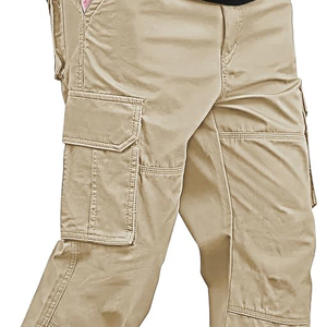 Custom Men's Workwear Cargo Pants Durable Multi-Pocket Utility <b>Trousers</b> <b>Elastic</b> <b>Waist</b> Breathable Quick Dry Wholesale Private - Product Image 6