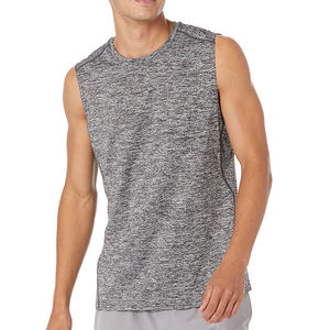 Débardeur de sport pour homme de qualité supérieure, logo personnalisé, coton, sans manches, fitness, course à pied, léger, séchage rapide - Product Image 1