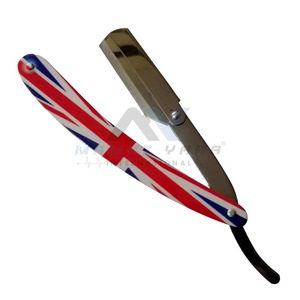 Low MOQ Private Label Barber <b>Straight</b> Razor Stainless Steel Swing Lock Paper Coated Single Blade Custom Brand Manual Mens Wet - Product Image 2