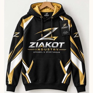 Vente en gros directe ZIAKOT INDUSTRY Sweat-shirt à capuche sportif noir et rouge cramoisi personnalisé, le plus vendu - Product Image 5