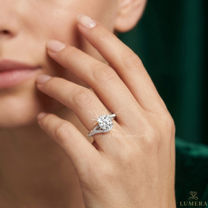 Anillo de Compromiso y Boda de Oro Blanco de 9K, 10K, 14K y 18K Personalizado, con Diamante Certificado por IGI, Corte Twist Pav, Chapado en Rodio, de Lujo para Mujer - Product Image 6