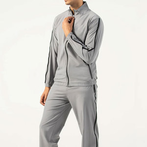 Survêtement décontracté pour homme, personnalisé, pour l'entraînement hivernal, avec logo brodé, respirant, léger, séchage rapide, couleur unie, style streetwear - Product Image 5