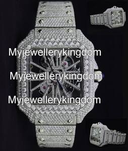 Reloj de Diamantes Moissanite de Primera Calidad para Hombre y Mujer, Esfera de Acero Inoxidable, Estilo Hip Hop - Product Image 5