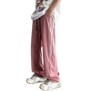 กางเกงระบายอากาศแถบด้านข้างสำหรับทุกเพศกางเกงผ้าไนลอนแบบหลวมเปล่ากันลมป้องกันการยับสำหรับฤดูร้อน - Product Image 1