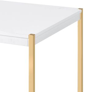 Tavolino da Caffè Otrac con Finitura Bianca e Oro - Product Image 2