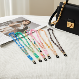 Tracolla per borsa in plastica Zt da 70 cm, multicolore, con fibbia alla moda, per accessori borsa da donna - Product Image 1