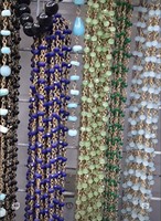 Fabrication en gros HARI OM CREATIONS Chaîne de chapelet multicolore en argent sterling 925 avec gemmes cabochons mélangées Bijoux pour la Saint-Valentin