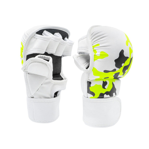 Customised Logo New Martial Arts Leather Boxing <b>Gloves</b> for Training 8oz Muay Thai MMA Kick Sparring <b>Gloves</b> <b>Moisture</b> Wicking Hook - Product Image 1