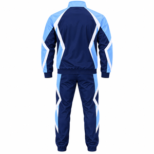 Chándal Deportivo Personalizado de Alta Calidad para Hombre, Estilo Vintage, Cortavientos, Transpirable, de 2 Piezas, con Estampado de Leopardo, Poliéster/Algodón - Product Image 2