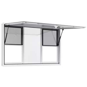 Aluminum Alloy 60x36 Concession <b>Window</b> for Food Trucks 85 Degrees Stand Serving <b>Window</b> 6 Sliding <b>Windows</b> <b>Awning</b> Door Drag Hook - Product Image 1
