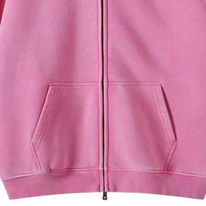 เสื้อฮู้ดดี้ผู้ชายแบบพรีเมียมสั่งทำพิเศษ ล้างสีแบบแอซิดวอช ทรงโอเวอร์ไซส์ ซิปหน้า ผ้าคอตตอนผสมคุณภาพสูง - Product Image 3