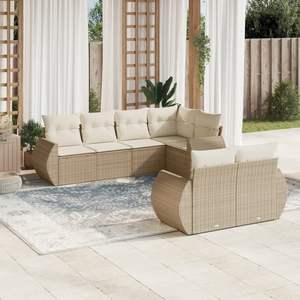 Conjunto de Sofás de Jardín Color Beige - Product Image 1