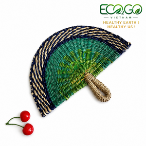 Ventilateur mural en jonc de mer de couleur personnalisée, vente en gros depuis l'usine du Vietnam - Eco2go Vietnam - Product Image 1