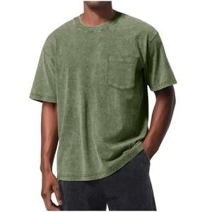 Camiseta de Hombre con Lavado Ácido 100% de Alta Calidad, Estilo Urbano, Personalizada, Oversize, Lisa, en Oferta - Product Image 3