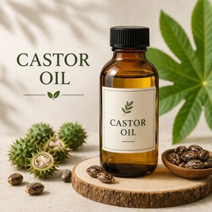 Huile de ricin biologique pressée à froid, marque privée, fabriquée dans une installation certifiée GMP, pour usage cosmétique, OEM en vrac - Product Image 1