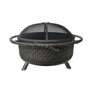 Modern <b>fire</b> <b>pit</b> Iron <b>Fire</b> <b>Pit</b> with Heat Resistant Paint Freestanding Design Coal/Wood Burning Outdoor Heater - Product Image 2
