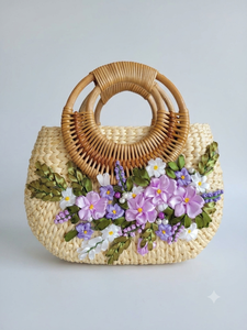Bolso Bandolera de Paja Estilo Bohemio Catarina de 99 GOLD DATA, Diseño Vintage con Cierre, Ecológico, Mini Bolso de Mujer de 500 ml - Product Image 4