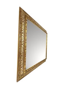 Espejo de Pared Rectangular con Hojas Doradas y Diseño Floral Clásico, ITALIA CORNICI Master Craftsmen - Product Image 2