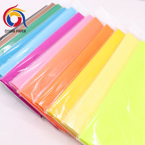 Papel de arte hecho a mano de color Papel tisú de un solo lado Rojo Rosa Azul Verde Amarillo para embalaje de regalo - Product Image 4