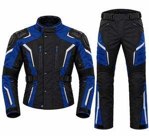 Custom Motorcycle Riding <b>Suit</b> for <b>Men</b> <b>Waterproof</b> Polyester/Cotton Racing Style Protective Jacket Pants All Seasons Touring - Product Image 1