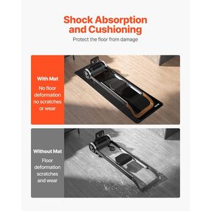 Tapete Plegable de 1/4 de Pulgada de Grosor, 24 x 68 Pulgadas, para Caminadora, Equipo de Ejercicio de Alta Calidad para Alfombras y Pisos de Madera - Product Image 5