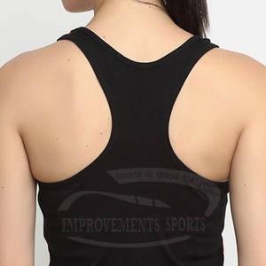 Camiseta sin mangas de verano para mujer, camiseta sin mangas de algodón y poliéster de punto transpirable, ropa de gimnasio, camiseta sin mangas de gimnasio para mujer, servicio OEM - Product Image 6