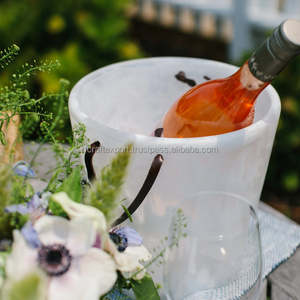 Cubierta de cubo enfriador de vino de resina con patrón de mármol hecho a mano para ceremonias de fiesta de Hotel en casa, incluye tarros de almacenamiento de botellas de tubo de hielo - Product Image 1
