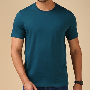 เสื้อยืดสีน้ำเงินกรมท่าสำหรับผู้ชาย ทรงปกติ คอกลม แขนสั้น ผ้าฝ้ายถัก ผลิตในบังกลาเทศ - Product Image 1