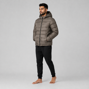 Doudoune d'hiver personnalisée brillante pour homme, décontractée, en duvet, grande taille, à capuche - Product Image 4