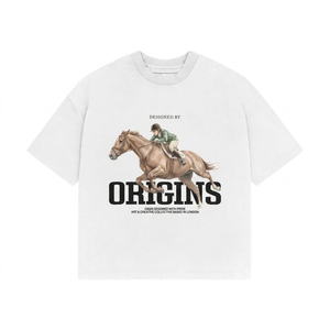 Heavyweight Oversize T Shirt Cotton Soft Feel Black Graphic DTG Print Custom Logo 100% cotton T-shirt for men loose fit printed - Product Image 4