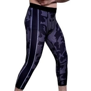 Legging de sport pour homme à taille élastique, séchage rapide, compression, haute qualité, idéal pour le yoga et l'entraînement, en vente - Product Image 5