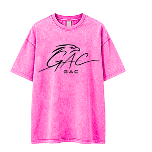 <b>Mens</b> <b>Pink</b> Garment Dyed Breathable Washed Short Sleeve Crew Neck Casual Cotton Graphic Tee Streetwear Loose Fit Vintage Style - Product Image 1