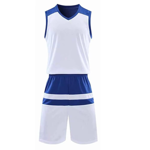 Conjunto de Uniforme de Baloncesto Sublimado Personalizado, Cuello en V, Sin Mangas, Blanco, Rojo, Negro, Secado Rápido, Unisex, Ropa Deportiva para Adultos - Product Image 2