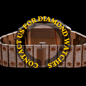 Reloj de Pulsera Clásico para Hombre, Diseño Personalizado Brillante, Completamente Cubierto de Diamantes Moissanite, Esfera Cuadrada Azul de 41 mm, Acero Inoxidable en Oro Blanco - Product Image 3