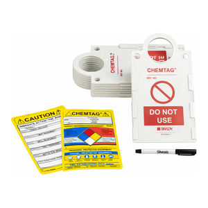 Kit d'étiquettes suspendues en plastique Brady CHEMTAG pour la gestion des risques chimiques, destiné aux laboratoires et à l'industrie - Product Image 3