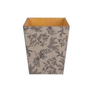 Floral Printed Decorative Waste <b>Bin</b> with Gold Inner Finished Perfect for Bathroom Bedroom Office and Vanity Use From India - Product Image 3