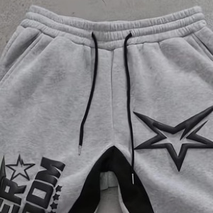 Pantalon de jogging évasé à jambes larges en molleton 100 % coton personnalisé OEM avec logo sur mesure pour homme - Product Image 4