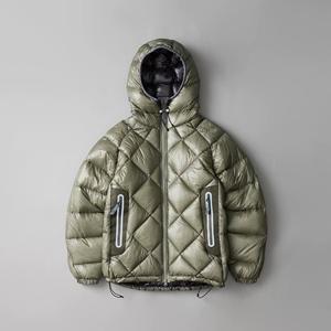 OEM Wholesale Customization Diamond Down Hoodie Functional Outdoor Ultra-<b>Light</b> Down <b>Jacket</b> - Product Image 3