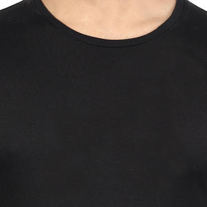 T-shirt à manches courtes pour homme, col rond, coupe ample, coton lourd 250 GSM, uni, basique, marque privée, fournisseur OEM ODM - Product Image 3