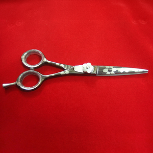 Ciseaux de coiffure professionnels en acier inoxydable J2, lame tranchante, manche moyen, pour droitiers - Product Image 1