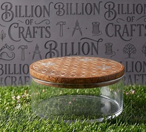 Caja Redonda Decorativa de Plexiglás para Trufas de Chocolate, Dulces y Caramelos Hechos a Mano - Product Image 1