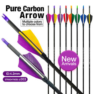 새로운 도착 12 팩 탄소 샤프트 양궁 활력 시커 100 곡물 필드 포인트 사냥 연습 대상 복합 활 - Product Image 2