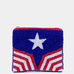 กระเป๋าใส่เหรียญผ้าฝ้ายลายหัวใจประดับลูกปัด ขนาดเล็ก ทำมือ สไตล์โบฮีเมียน สำหรับทุกเพศ ทุกวัย สายคล้องข้อมือโพลีเอสเตอร์ สีขาว ดำ ทอง - Product Image 3