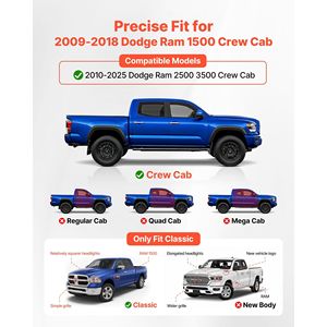 Pedane Laterali da 6 Pollici per Dodge Ram 1500 Crew Cab 2009-2018 e Dodge Ram 2500 3500 2010-2025, Compatibili con Crew Cab N - Product Image 2