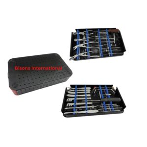 Kit d'instruments manuels pour petits fragments Bisons International pour la chirurgie orthopédique traumatique - Kit de fixation par plaques et vis en acier inoxydable - Product Image 1